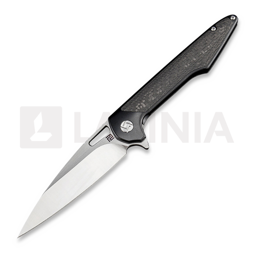 Saliekams nazis Artisan Cutlery Archaeo Framelock M390, melns