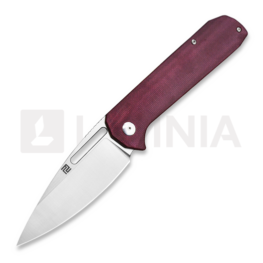 Saliekams nazis Artisan Cutlery Arion CPM S35VN, Micarta Titanium, sarkans