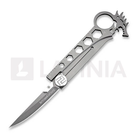 Navaja Artisan Cutlery Dragon Framelock, gris