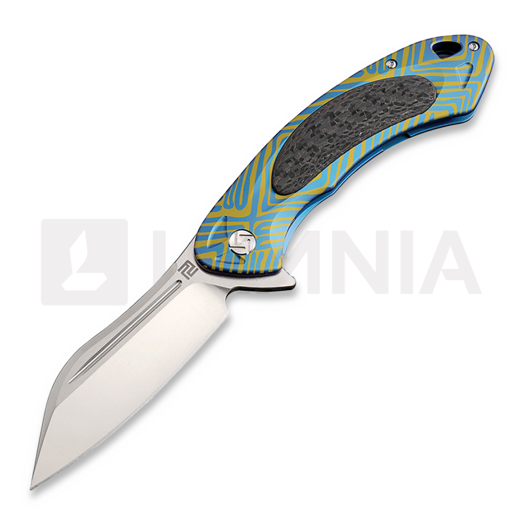 Artisan Cutlery Immortal Framelock CPM S35VN fällkniv, blue/gold