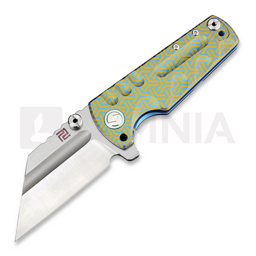 Briceag Artisan Cutlery Proponent Framelock CPM S35VN, gold/blue