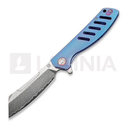 Artisan Cutlery Tomahawk Framelock Damascus Small folding knife