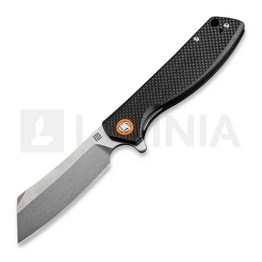 Artisan Cutlery Tomahawk Linerlock D2 Small 折り畳みナイフ, black textured