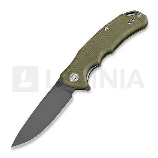 Artisan Cutlery Tradition Linerlock D2 Green sulankstomas peilis