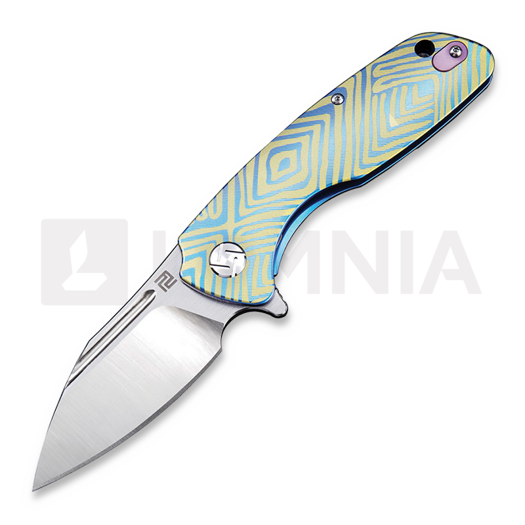 Skladací nôž Artisan Cutlery Wren Framelock CPM S35VN, blue/gold