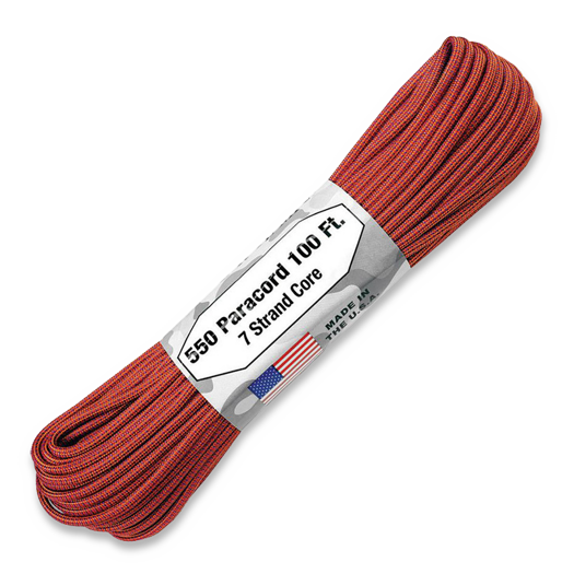 Atwood Color-Changing Paracord 550, Molten Orange 30,5m