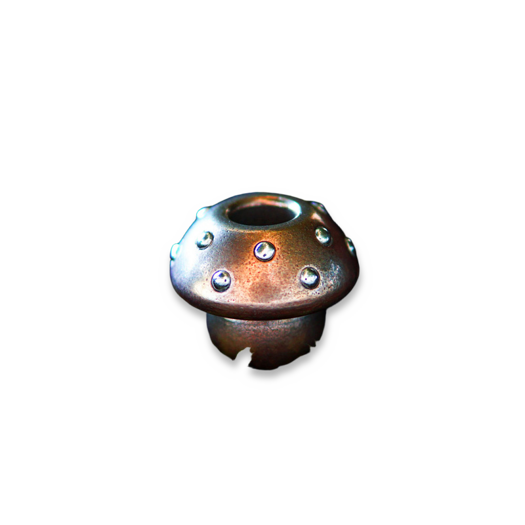Audacious Concept Amanita Bead - Copper & Silver