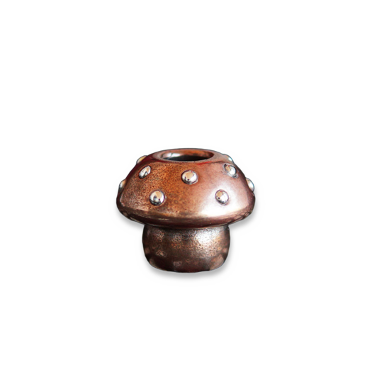 Audacious Concept Amanita Bead - Copper & Silver