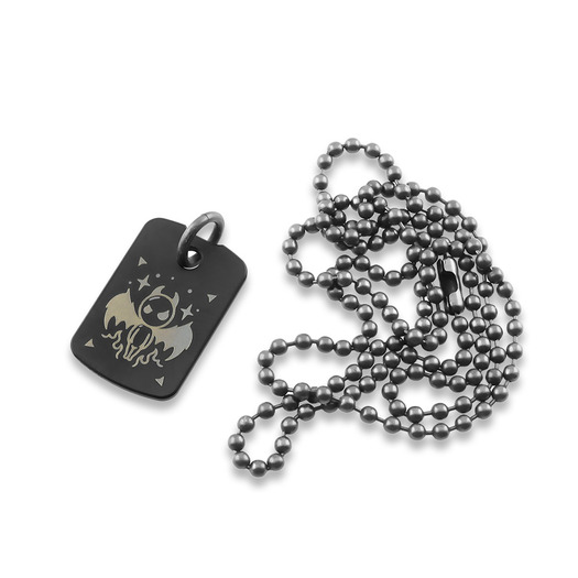 Audacious Concept Dog Tag Pendant - Titanium PVD - Demon (One Side)