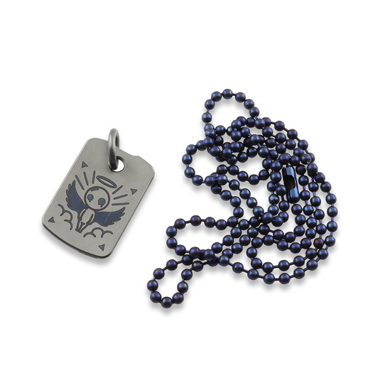 Audacious Concept Dog Tag Pendant - Titanium S/W - Angel (One Side)