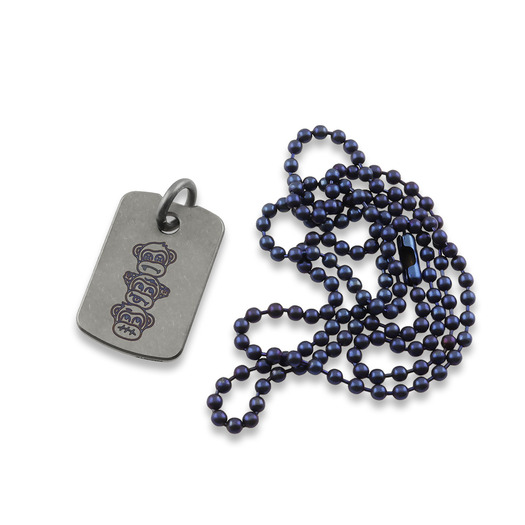 Audacious Concept Dog Tag Pendant - Titanium S/W - Monkeys