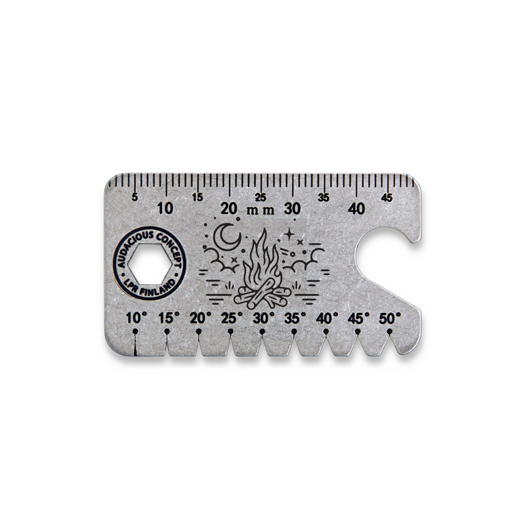 Audacious Concept Dog Tag Tool LE - Titanium - Stonewashed - Fire