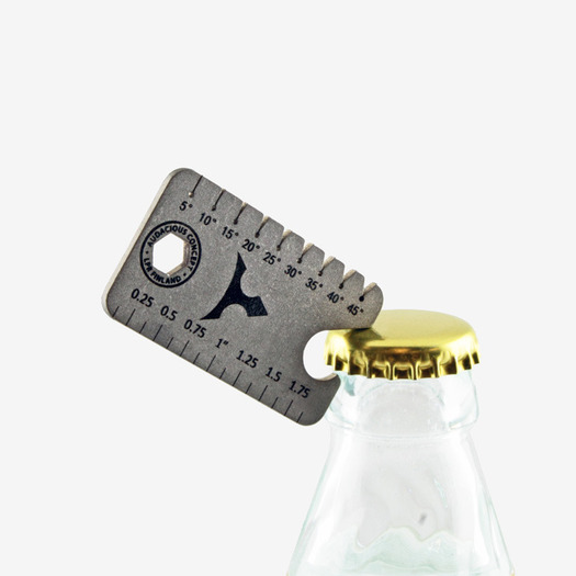 Audacious Concept Dog Tag Tool - Titanium - Beadblasted