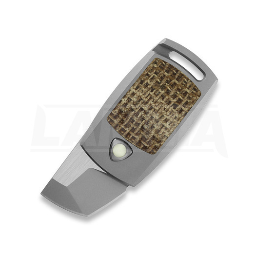 Liigendnuga Audacious Concept IMP - Magnacut - Titanium + Brown Burlap Micarta