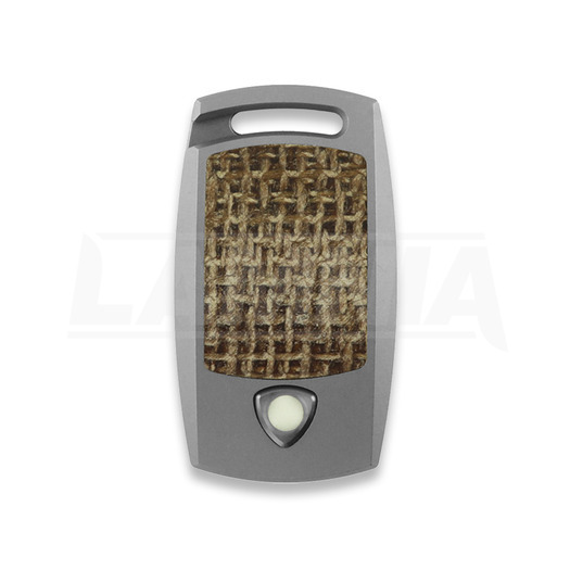 Audacious Concept IMP - Magnacut - Titanium + Brown Burlap Micarta k&auml;&auml;nt&ouml;veitsi