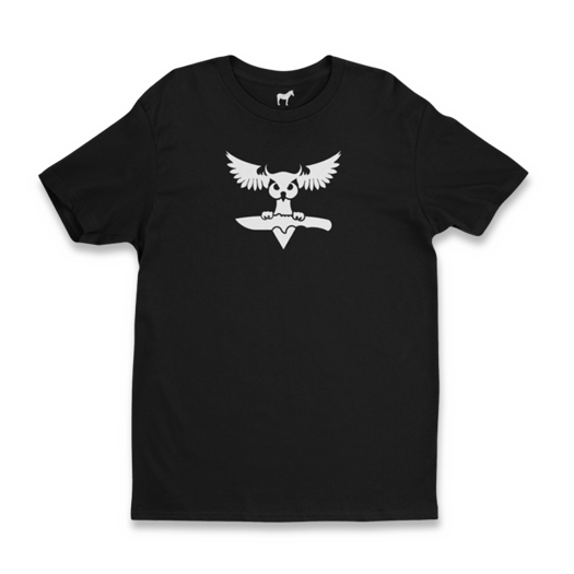 Audacious Concept Owl Knife t-shirt, zwart