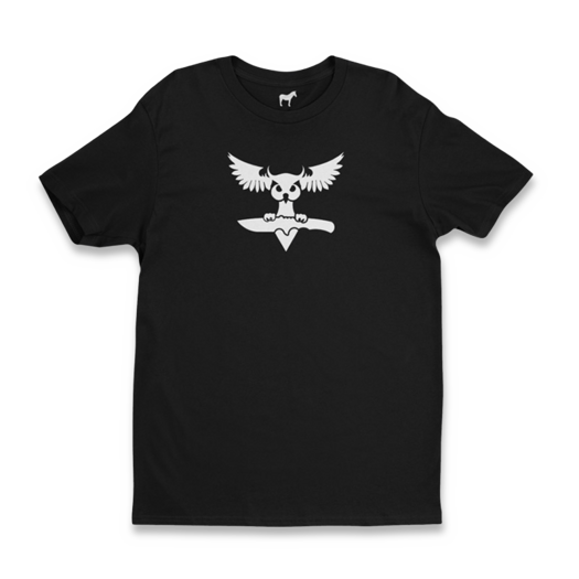 เสื้อยืด Audacious Concept Owl Knife, ดำ