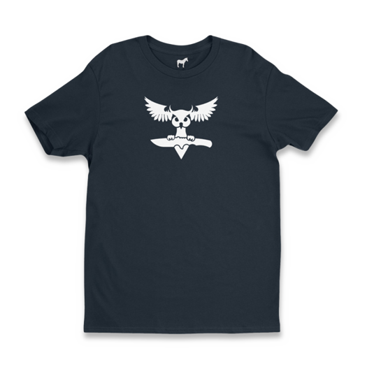 เสื้อยืด Audacious Concept Owl Knife, น้ำเงิน