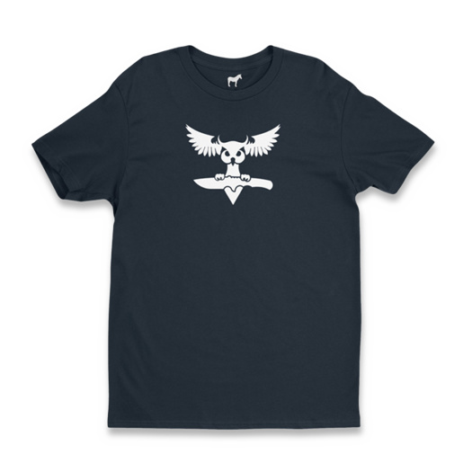 T-shirt Audacious Concept Owl Knife, blu