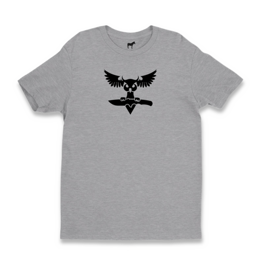 Audacious Concept Owl Knife T-Shirt, grau