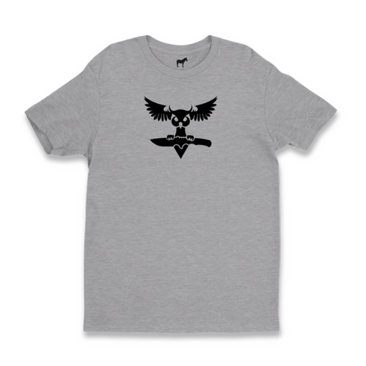 T-shirt Audacious Concept Owl Knife, grigio