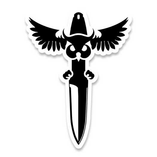 Audacious Concept Sticker - Owl Dagger