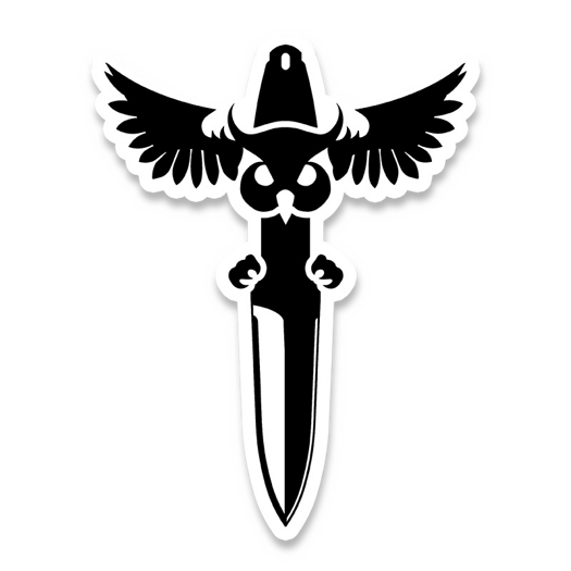 Audacious Concept Sticker - Owl Dagger