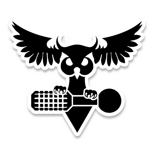 Audacious Concept Sticker - Owl KT5 Black