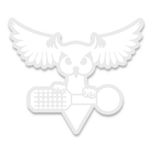 Audacious Concept Sticker - Owl KT5 White