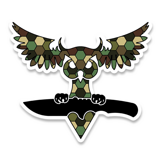 Audacious Concept Sticker - Owl Tactical Scandi Camo