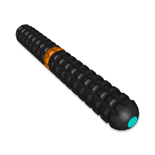 Audacious Concept Tenax Aluminium - Orange Ring pen