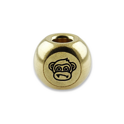 Audacious Concept Wise Monkeys Bead - Brass - Hand Polished