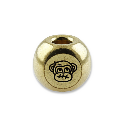Audacious Concept Wise Monkeys Bead - Brass - Hand Polished