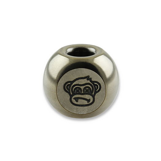 Audacious Concept Wise Monkeys Bead - Titanium - Hand Polished