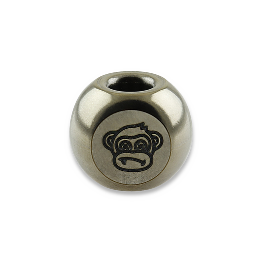Audacious Concept Wise Monkeys Bead - Titanium - Hand Polished