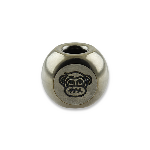 Audacious Concept Wise Monkeys Bead - Titanium - Hand Polished