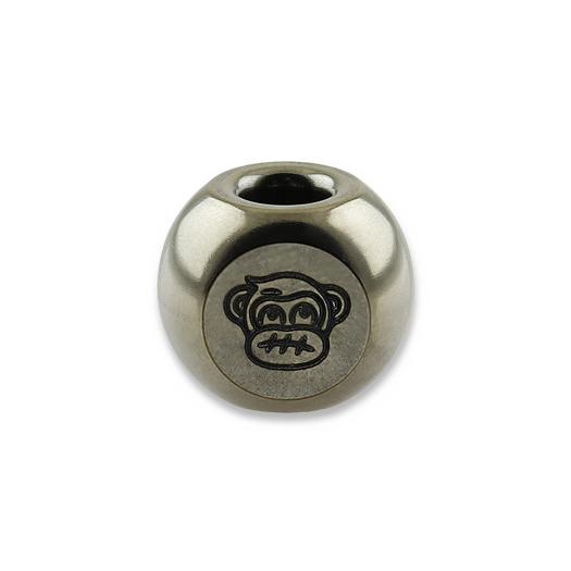 Audacious Concept Wise Monkeys Bead - Titanium - Hand Polished