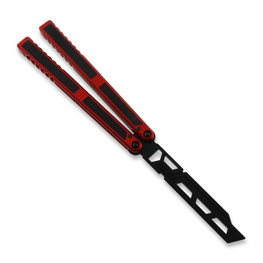 Balisong Flipping BionicOSi Red Aluminum/Black G-10 perhosveitsi harjoitteluun