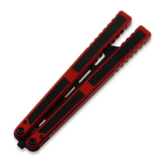 Balisong trainer Balisong Flipping BionicOSi Red Aluminum/Black G-10