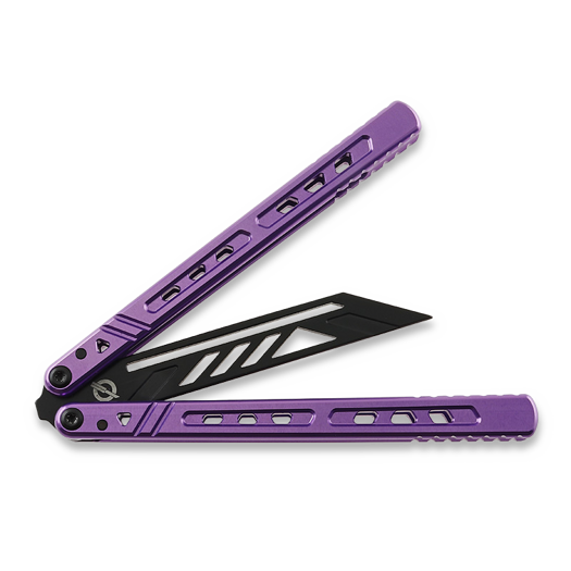 Coltello a farfalla per allenamento Balisong Flipping Polaris GalaxyBlast Purple