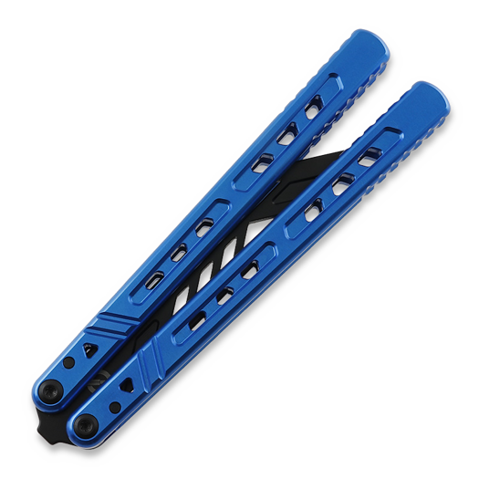 Balisong Flipping Polaris Nebula Blue perhosveitsi harjoitteluun