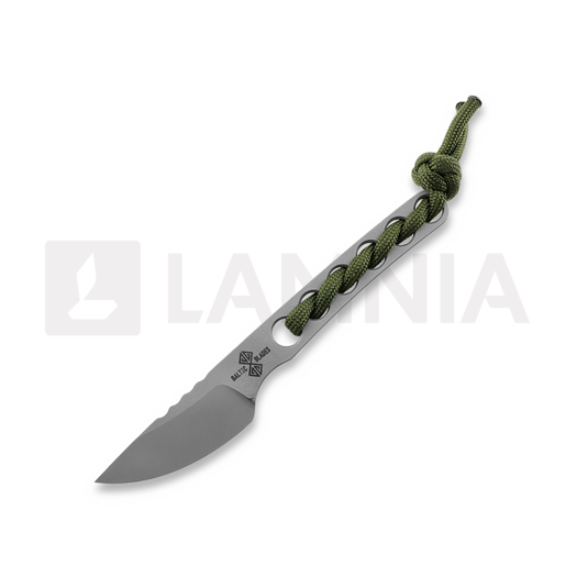 Baltic Blades Angis Elmax Scalpel סכין, Green Paracord