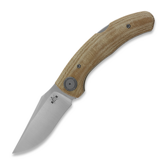 Bastards Knives Vega kääntöveitsi, Brown Canvas Micarta