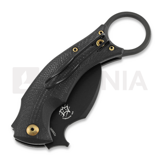 Сгъваем нож Bastinelli Black Bird, bronze screws custom