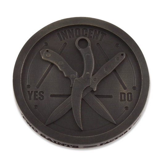 Bastinelli Coin Innocent, quilty bronze