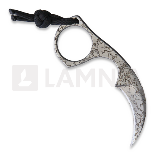Faca karambit Bastinelli Diagnostic Stonewashed Skulls