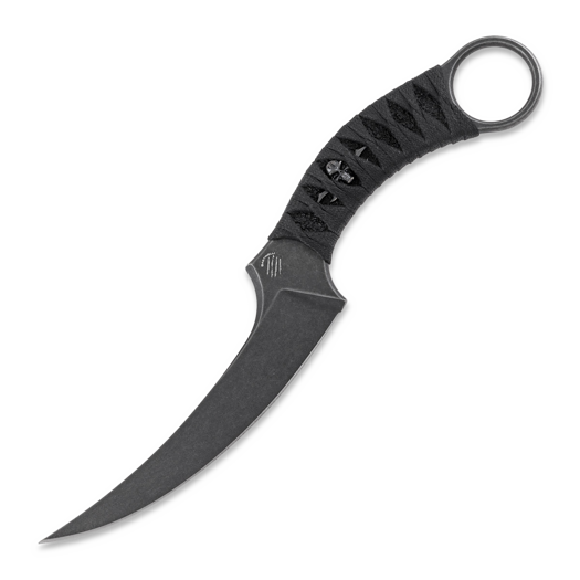 Nôž Bastinelli Fixed Mako Black Tsuka Bronze Menuki, čierna