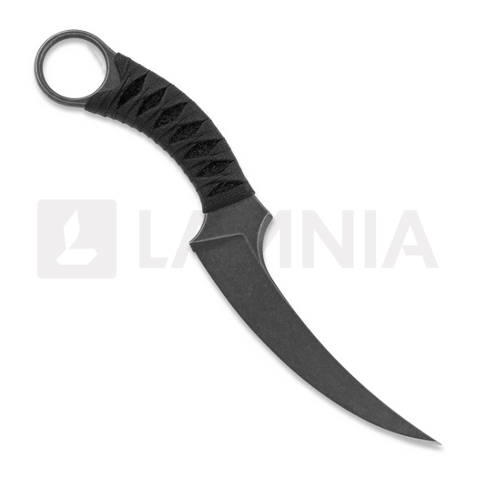 Bastinelli Fixed Mako Black Tsuka Bronze Menuki knife, black