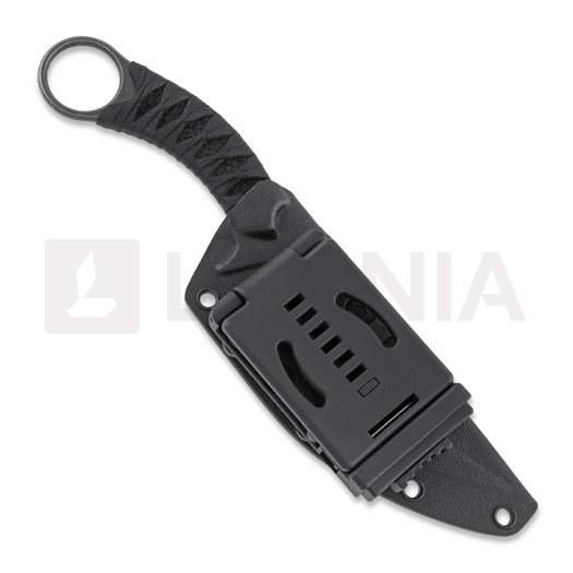 Bastinelli Fixed Mako Black Tsuka Bronze Menuki knife, black