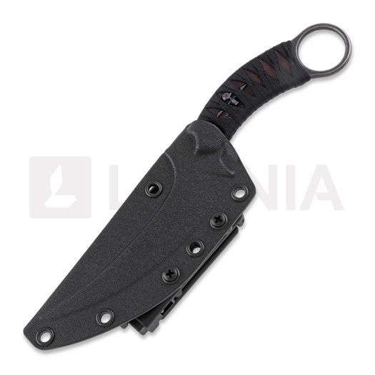 Bastinelli Fixed Mako Black Tsuka Bronze Menuki peilis, ruda